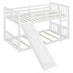 preview thumbnail 4 of 3, Twin Over Twin Size Bunk Bed with Slide and Ladder