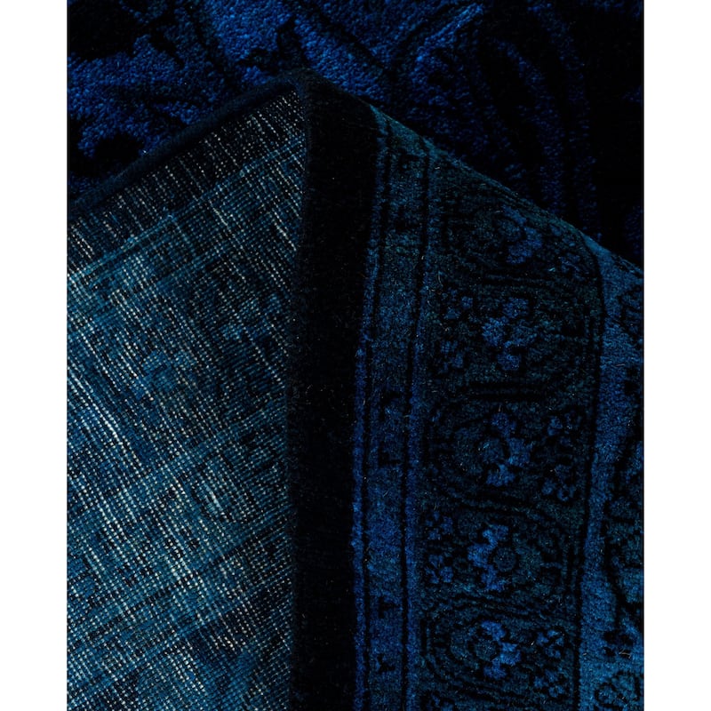 Overdyed One-of-a-Kind Hand-Knotted Area Rug - Black - 8' 0" x 10' 6"