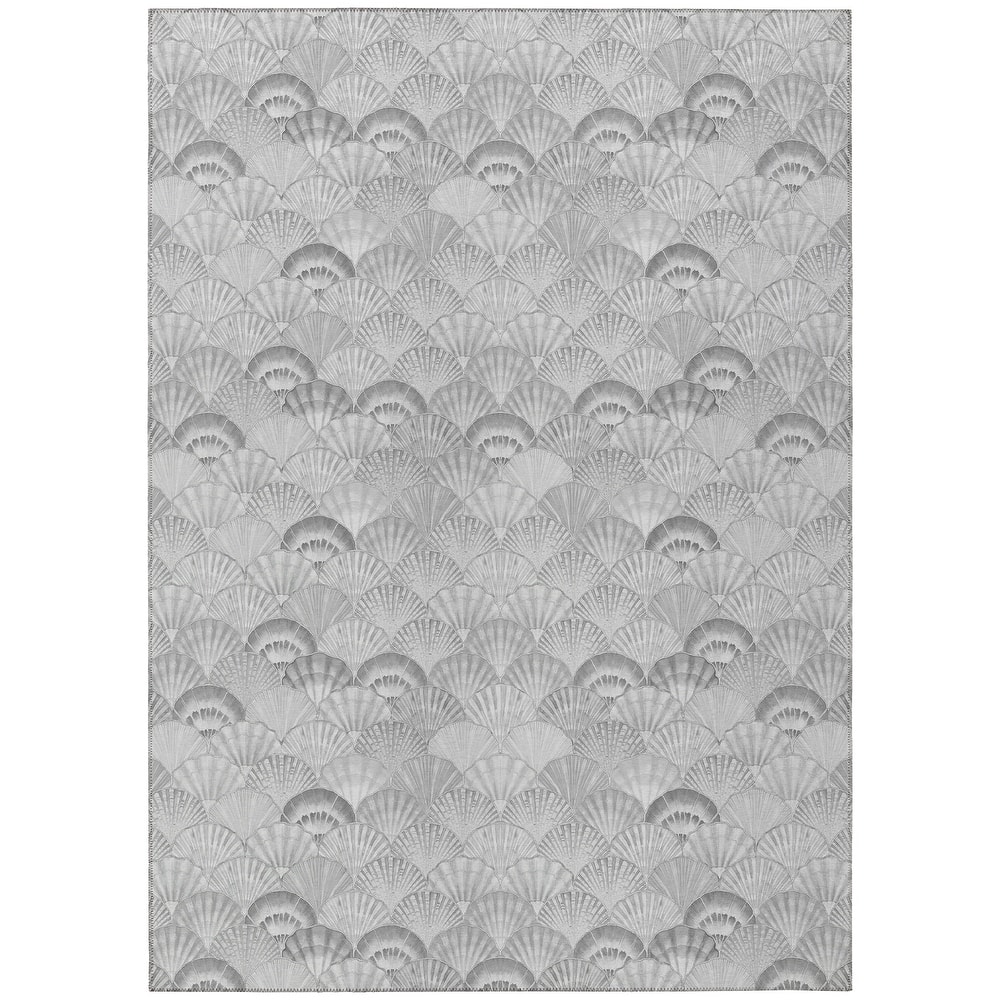 Indoor/ Outdoor Surfside Seashells Washable Rug New