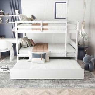 Full Over Full Bunk Bed with Twin Size Trundle - Bed Bath & Beyond ...