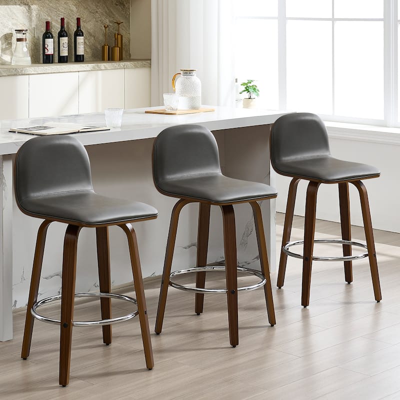 Upholstered Wood Swivel Bar Stools/ Counter Stool