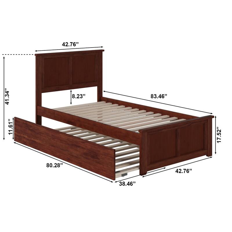 AFI Madison Platform Bed with Matching Footboard & Trundle