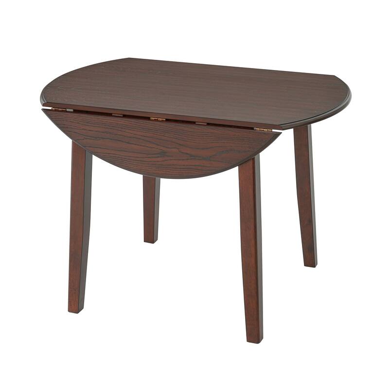 5-Piece Dining Set, Folding Wood Dining Table and 4 Upholstered Chairs