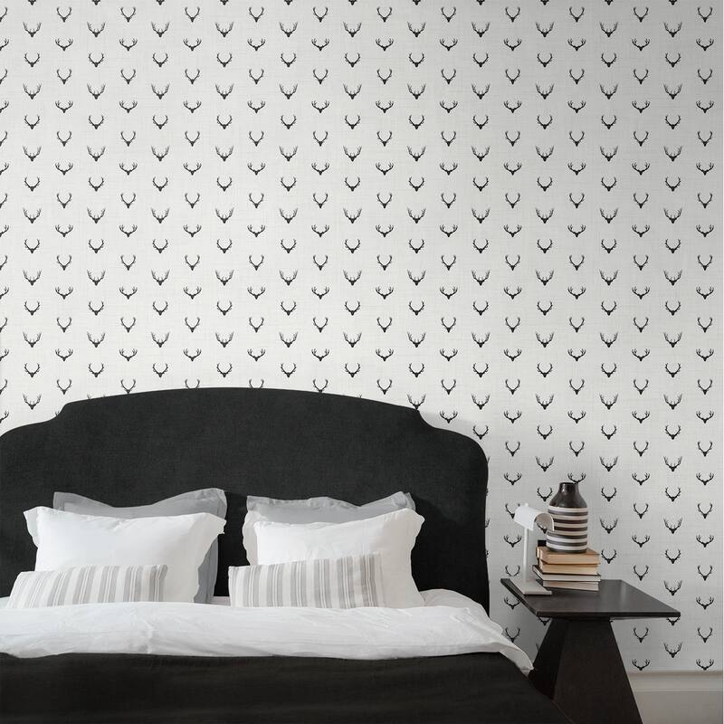 Seabrook Designs Anchorage Antlers Unpasted Wallpaper - 20.5 in. W x 33 ft. L