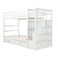 preview thumbnail 37 of 38, Twin Over Twin Bunk Bed with Trundle and Staircase