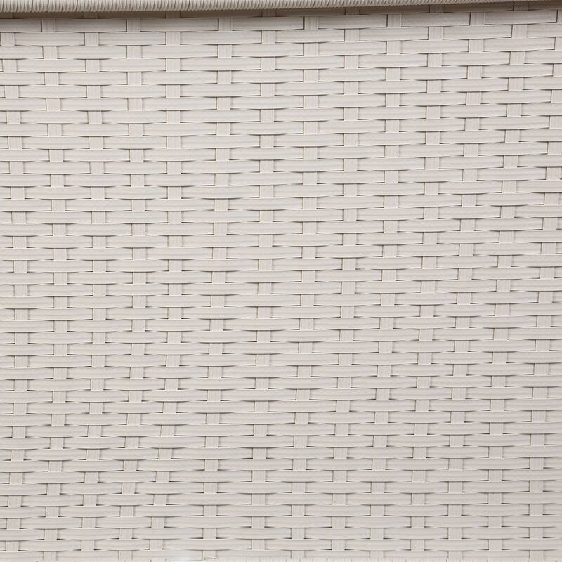 Furniture of America Plato 4-Piece Patio Modern White Wicker Conversation Set