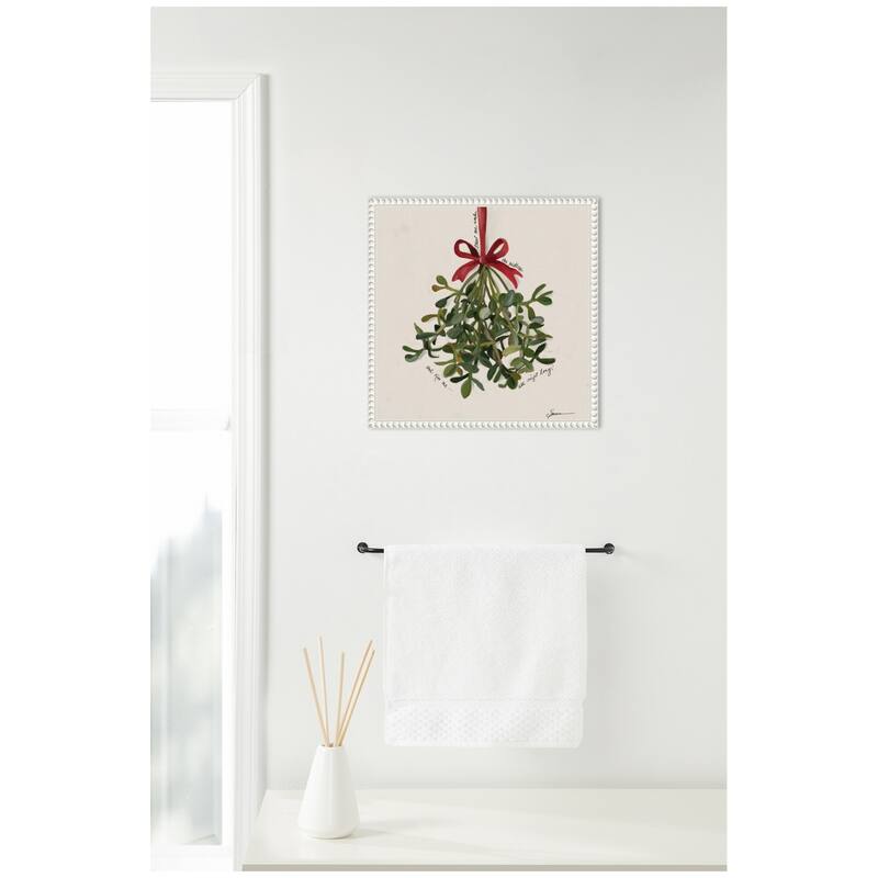 Kate and Laurel Mistletoe by Mary Sparrow Framed Canvas Wall Art Print