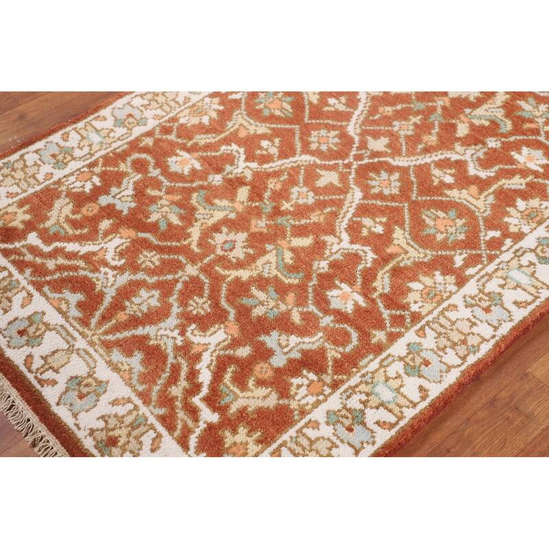 Kashan Oriental Foyer Rug Handmade Wool Carpet - 3'0"x 5'0"