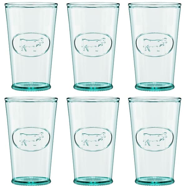 Amici Home Vintage Farmhouse Embossed Milk Cow Glass Tumblers Set - On Sale  - Bed Bath & Beyond - 38339402
