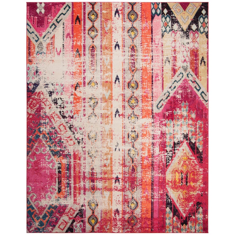 SAFAVIEH Monaco Lumturije Distressed Boho Rug