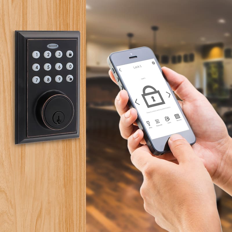 Honeywell Digital Deadbolt Bluetooth Door Lock with Keypad 8812309S - Oil Rubbed Bronze