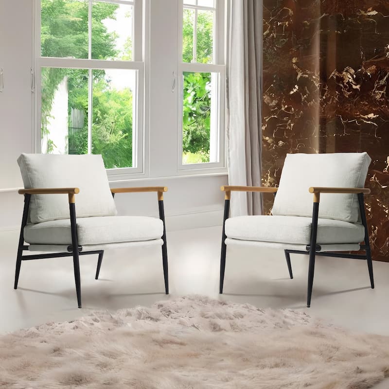 2 Set Upholstered Accent chair Club Chair for Living Room