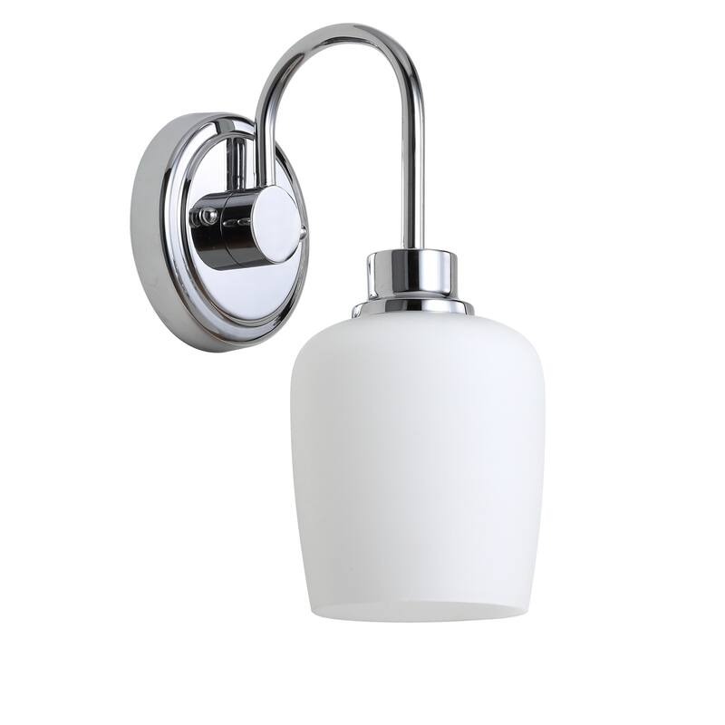 SAFAVIEH Lighting Casen 1-light Chrome LED Bathroom Sconce - 4.8"x7.5"x12"