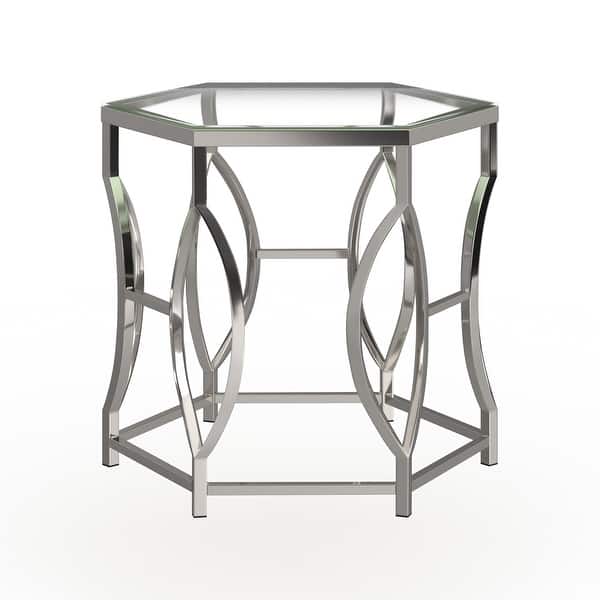 Furniture of America Marilyn Geometric Coffee Table Chrome Furniture of America Marilyn Geometric Coffee Table Chrome