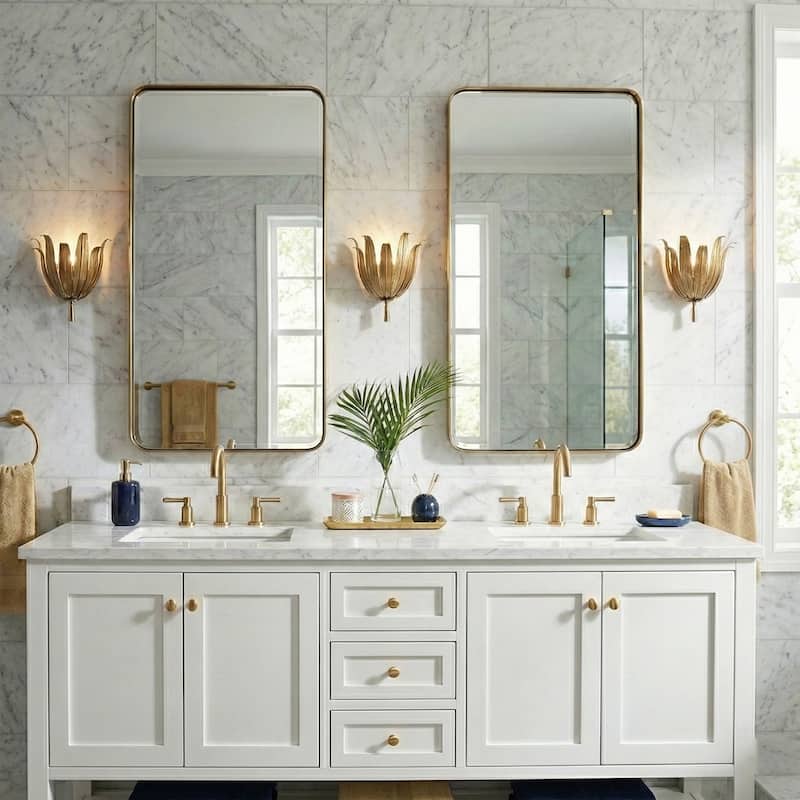 Farmhouse 1-light Maple Leaf Sconce Bathroom Wall Light