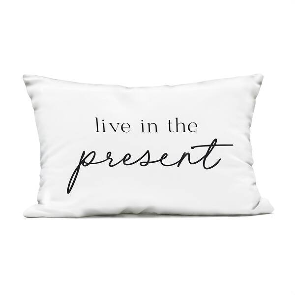 Stupell Live In The Present Decorative Printed Outdoor Throw Pillow ...