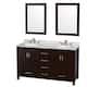 Option Espresso / White Carrara Marble Top / Brushed