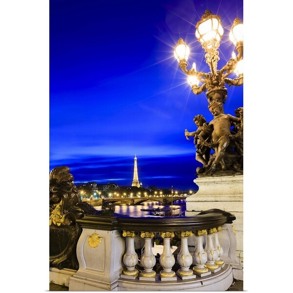 "The Eiffel Tower and the Pont Alexandre III, Paris, France" Poster Print