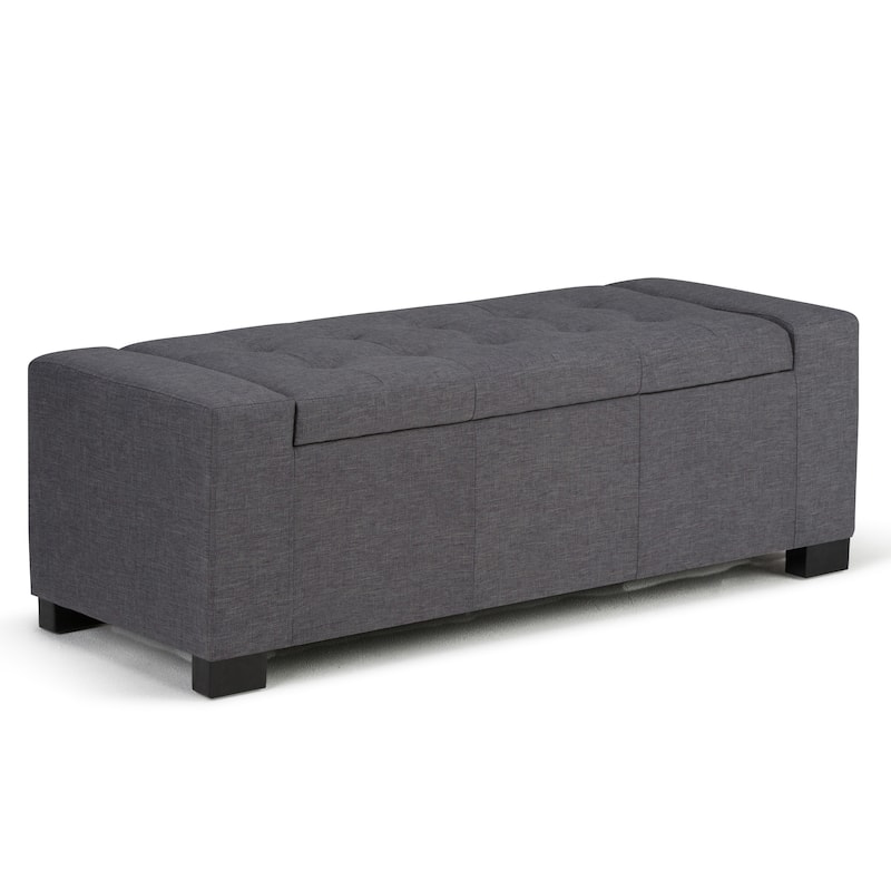 WYNDENHALL Santa Fe 51 inch Wide Contemporary Rectangle Storage Ottoman
