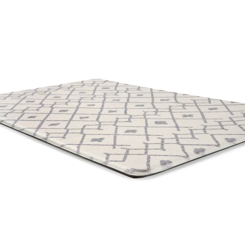 World Rug Gallery Modern Boho Trellis Anti Fatigue Standing Mat