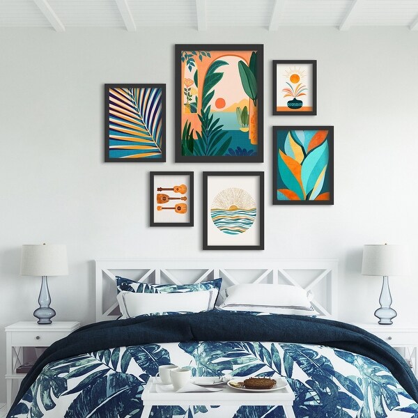 Ocean View 6 Piece Framed Print Gallery Wall Art Set - Bed Bath