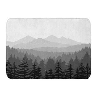 Shop Green Tree Pine Forest And Mountains Panorama Taiga Silhouette Scene Skyline Doormat Floor Rug Bath Mat 23 6x15 7 Inch Multi On Sale Overstock 31777063