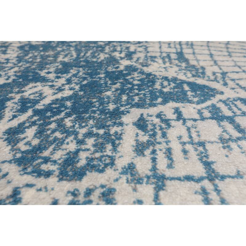 Modern Abstract Map Oriental Polypropylene Area Rug