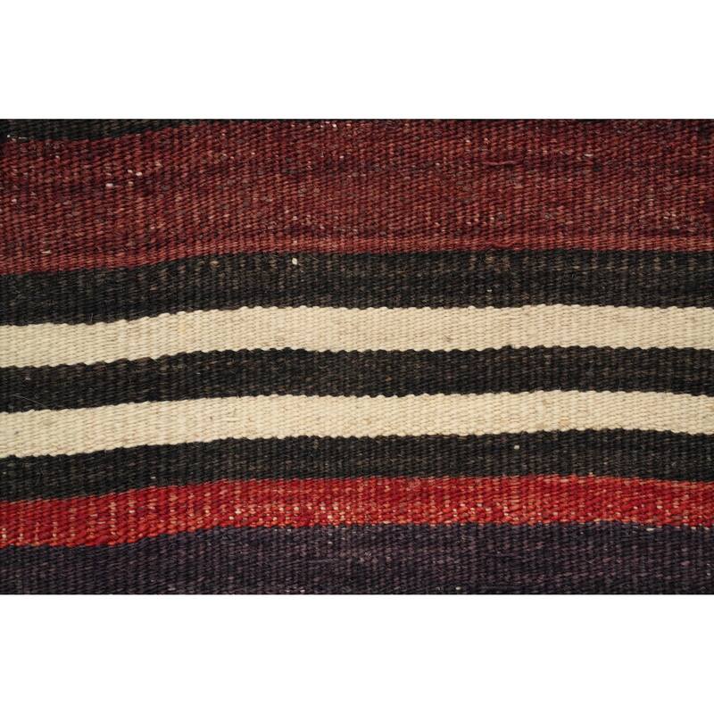 Hand Woven Oriental 100% Wool Carpet Southwestern Geometric Multi-Colored Kilim Area Rug - 9' 3'' X 4' 8''
