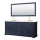 Option Dark Blue, Gold Trim, White Quartz Top