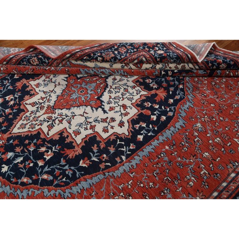 Traditional Sarouk Farahan Turkish Oriental Wool Area Rug Hand-knotted - 9'9" x 13'0"