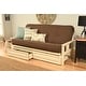 preview thumbnail 32 of 31, Somette Beli Mont Antique White Full-size Storage Futon Set with Mattress Linen Cocoa