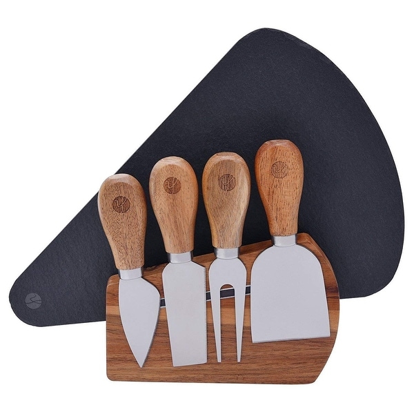 Shop HUFTGOLD 4Piece Stainless Steel Cheese Knife Set With Natural