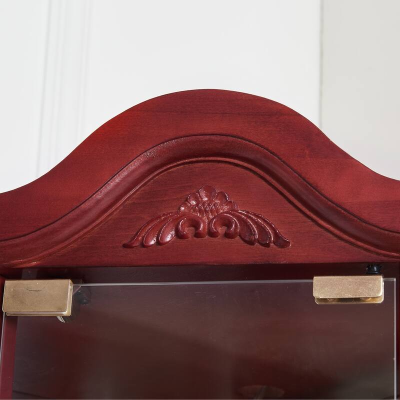 Glass Display Shelf with Adjustable Shelves