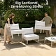 preview thumbnail 4 of 40, 2/4/6/8-Seat Modular All-Weather Aluminum Outdoor Sectional Sofa Set with Deep Seating Patio Conversation Set