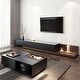 preview thumbnail 3 of 11, Modern Wooden TV Stand, Retractable Media Console for up to 85" TV