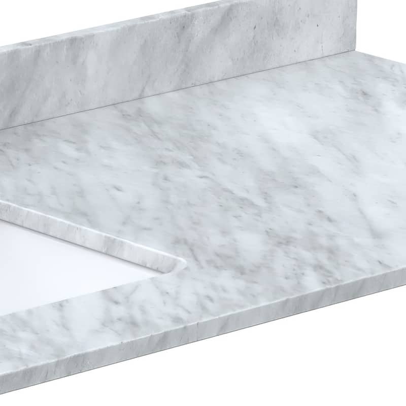 Wyndham Collection WCVVCA166STOPUNS-NAT 66" Marble Vanity Top with