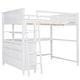 preview thumbnail 5 of 25, Full Size Loft Bed with 6 Storage Drawers, Desk, and Shelves