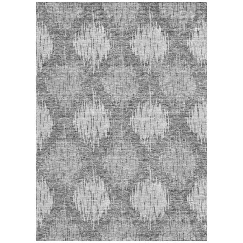 HomeRoots Ikat Transitional Rectangle Outdoor Rug