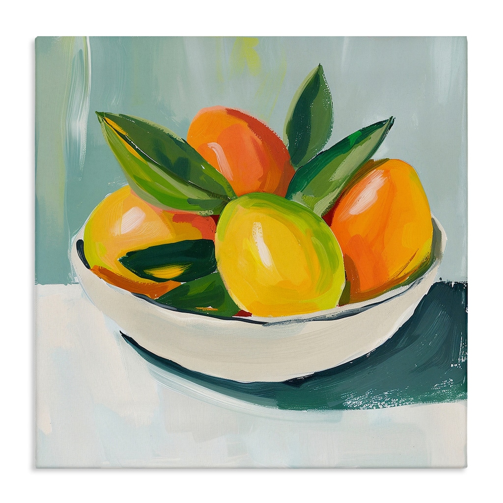 Stupell Bowl of Citrus Fruit Canvas Wall Art Design By Walker Noble