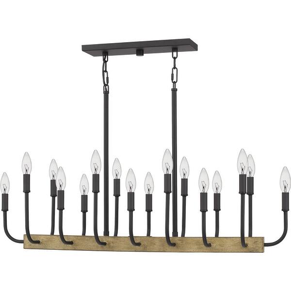 slide 2 of 7, Coda 16-Light Island Chandelier in Matte Black Matte Black