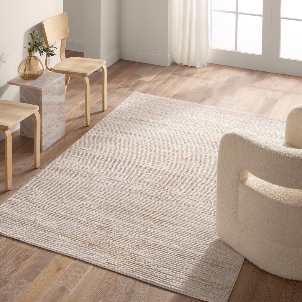 Tien Striped Beige/Cream Rug