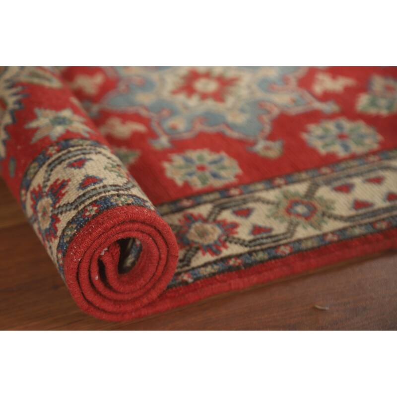 Kazak Runner Rug Hand-Knotted Oriental Wool Carpet - 2'2" x 5'10"