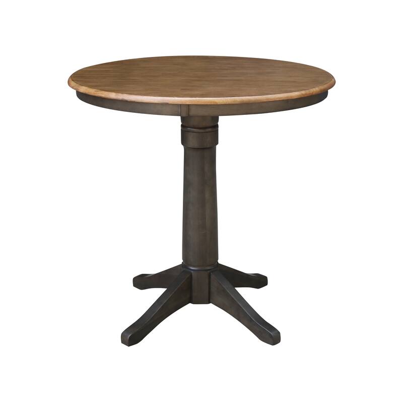 36" Round Counter Height Table With 2 X-Back Stools - 3 Piece Set
