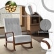 preview thumbnail 20 of 18, Costway Rocking Chair with Ottoman Upholstered Fabric Glider Rocker - See Details
