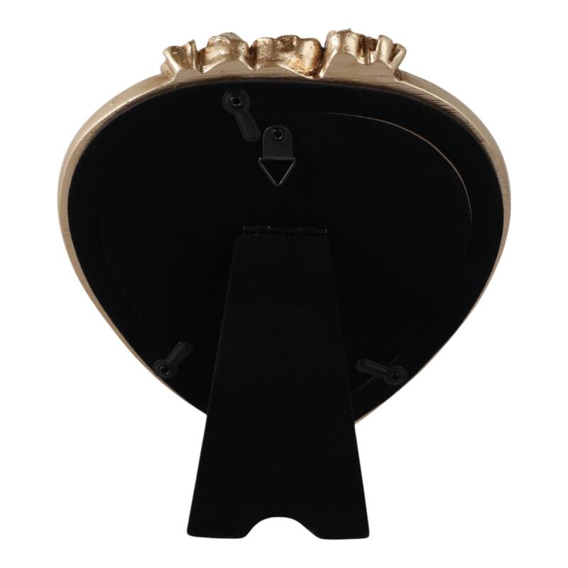 Polyresin Decorative Frame Photo Heart Shape Glam Style Ornate Accents