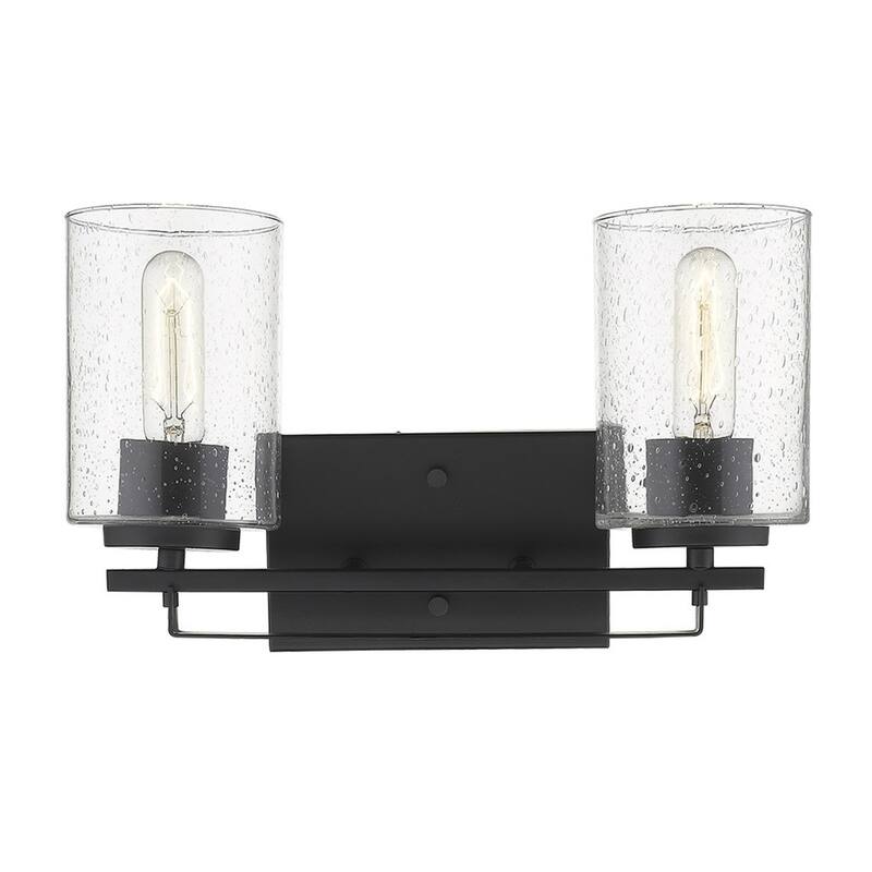 Modern Flush Mount Wall Light Fixture with Clear Bubble Glass Shade and LED Compatible for Bedroom
