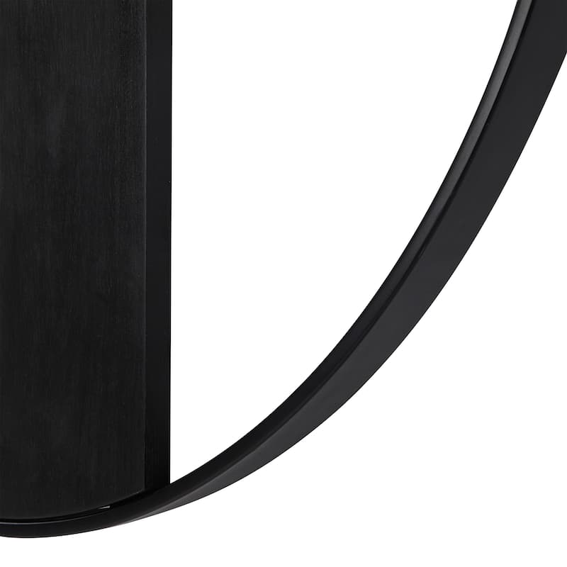 Renwil Romy Indoor Iron Wall Clock, Matte Black