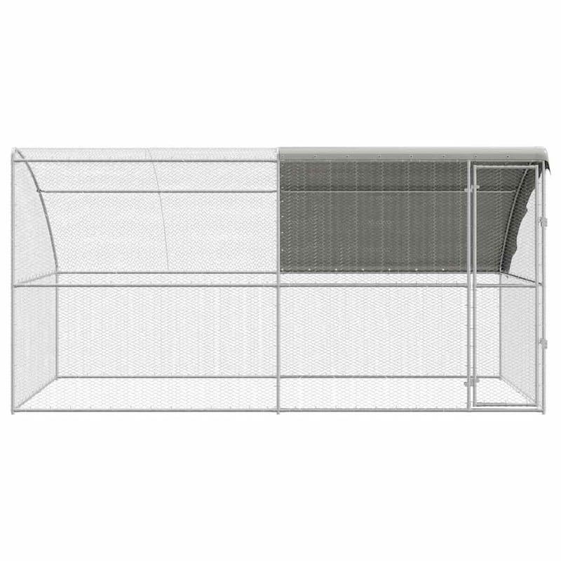 vidaXL Chicken Cage Silver 400/600/800 x 200 x 198.5 cm Galvanized steel