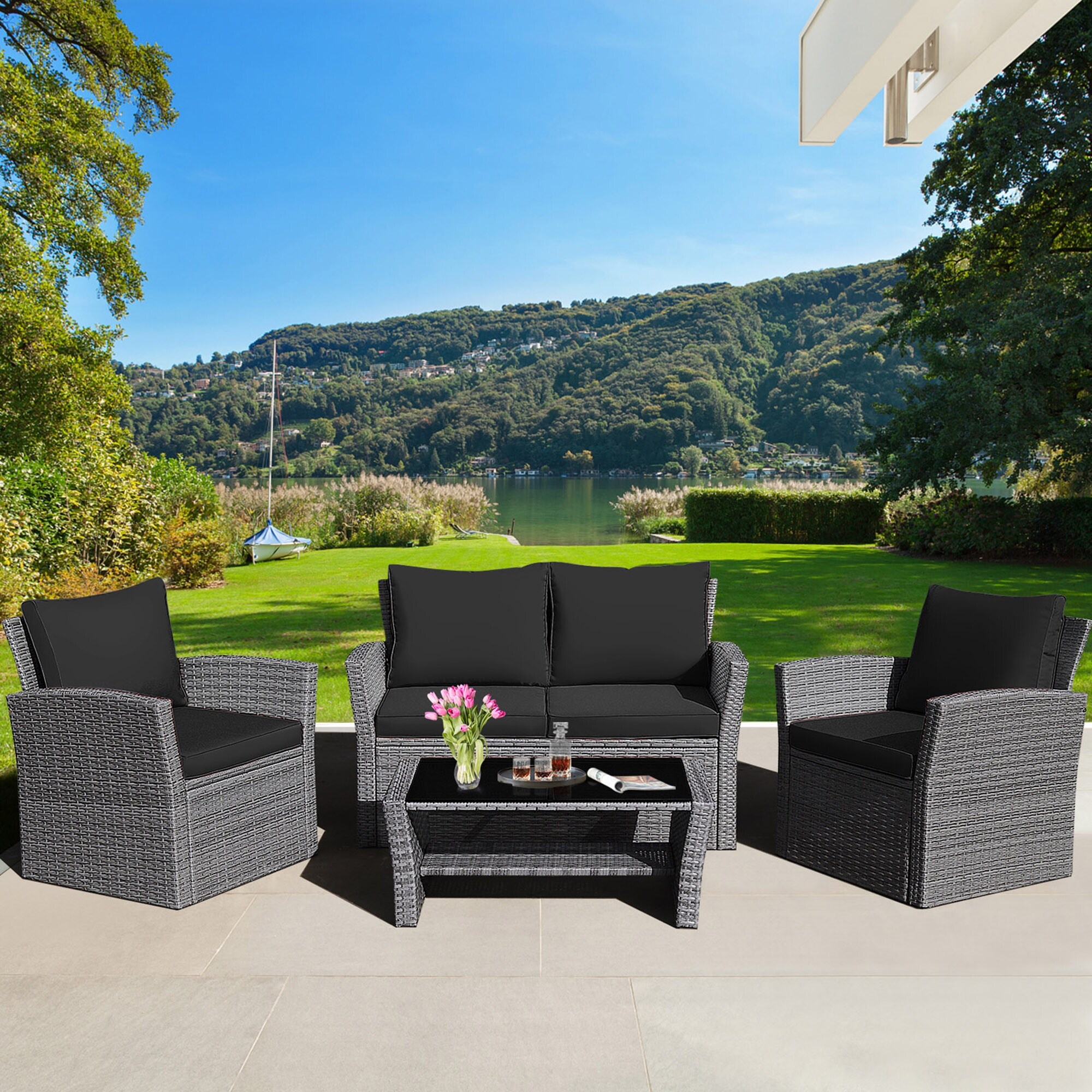 Gymax Patio Furniture Bed Bath Beyond