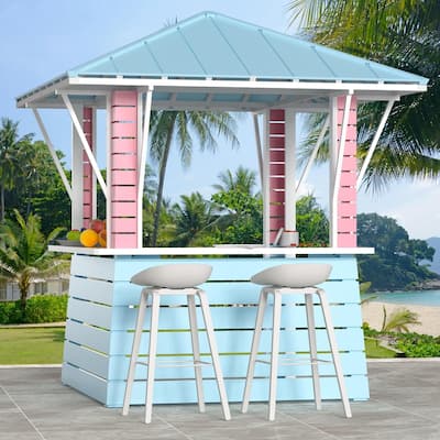 Grill Gazebo with USB Charging Socket and Hooks, Gazebo with 2 Open Sides, Galvanized Steel Pavilion for Backyard, BBQ, Party
